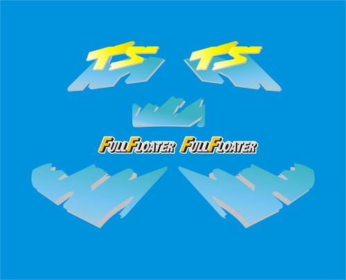 Suzuki ts50x decal kit blue - suzuki,