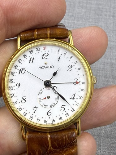 Vintage movado white dial day - vintage,