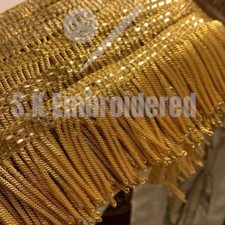 Gold Bullion Fringe (5CM) Bullion Wire Fringe For Dresses'Fancy Vestment.