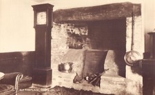"Hoops Inn. Old Fireplace" Clovelly RPPC Vintage Postcard *Worldwide ship*