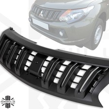 Front Grille in Black for Mitsubishi L200 2016-2018