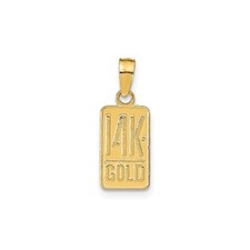 14k Yellow Gold Ingot Pendant