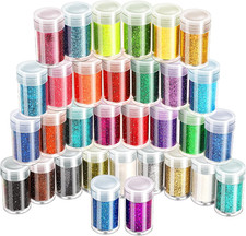 32 Colors Fine Glitter Powder Extra Fine Craft Resin Nail Art DIY Wedding