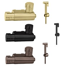 DOUCHE BIDET SHATTAF MUSLIM SHOWER SPRAY THERMOSTATIC KIT SET BLACK BRASS SILVER