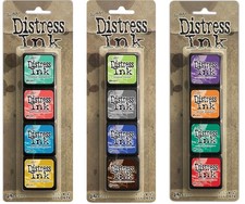 Tim Holtz Mini Distress Ink Kit Bundle 13 14 15 With 12 Colorful Ink Pads