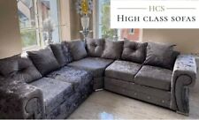Brand new high quality italian crushed velvet corner sofa 
