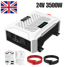 24V 3500W 7000W Pure Sine Wave Power Inverter 240V Converter UK Plugs USB