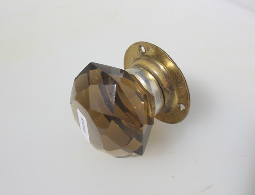Vintage cut glass door knob - glass,