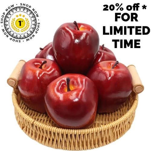 6pcs artificial apples - 6pcs,