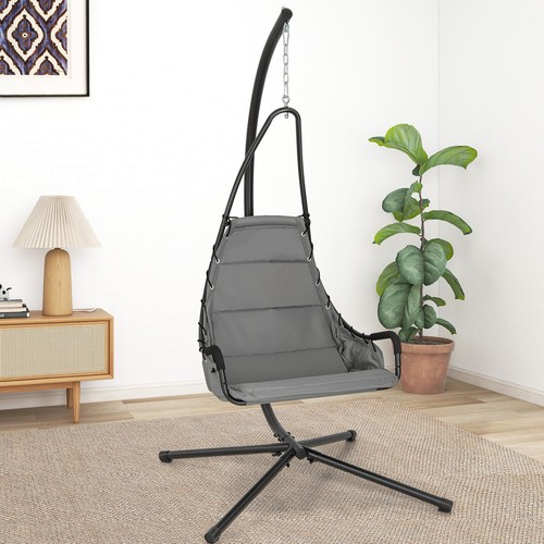 Hanging chair with stand - with,