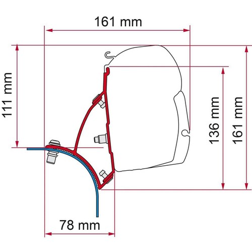 Fiamma f43 bracket for - bracket,