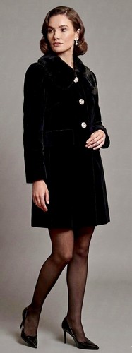 Marc jacobs black velvet faux - black,