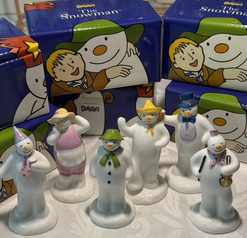 Coalport snowman full set - set, of