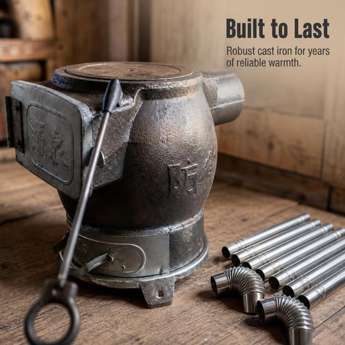 Wood stove portable for indoor - wood,