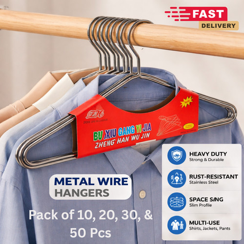 Metal plain wire hangers space - metal,