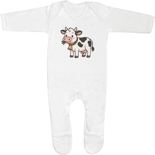 Dairy cow baby sleepsuit - cow',