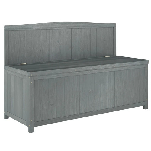 Wood storage bench for patio - for,