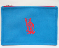 Hermes The King of Cats MITSOU Mitsu Cat Yachting PM Pouch Canvas Blue France