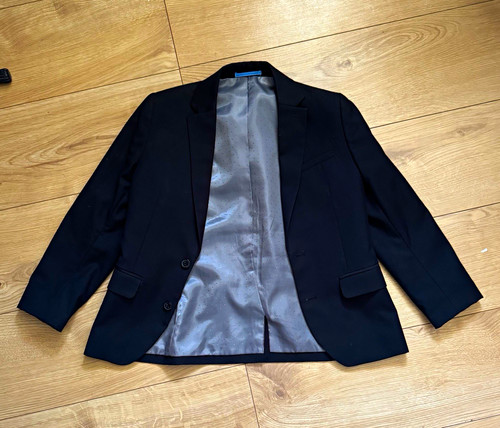 Men black solid tuxedo - black,