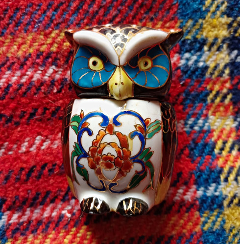 Ceramic pottery owl ornament - owl,