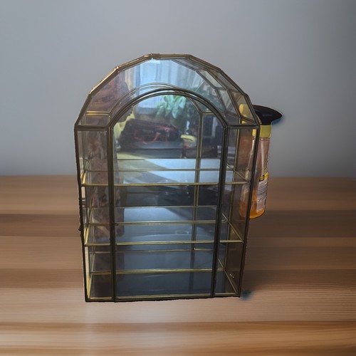 Vintage brass glass - brass,