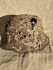 WW1 Original German Army Helmet, Relics with battle damage. Untouched , No9