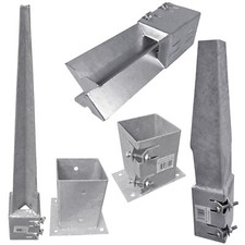 Fence Post Holder Support Spike Easy Grip Galvanised Metal Steel Timber Anchor