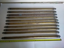 Brass Stair Rods X 10 No Brackets 2.5 CM X 72 CM HALF ROUND FLAT BACK