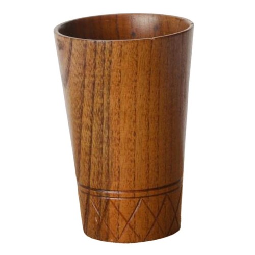 Wooden cup and - cup, milk