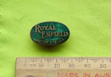 1950s ROYAL ENFIELD (British) enamel motorcycle bike badge - TYPE 2 BUTLER B'Ham