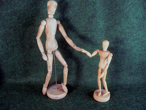 Pair artist wooden dummy - artist,