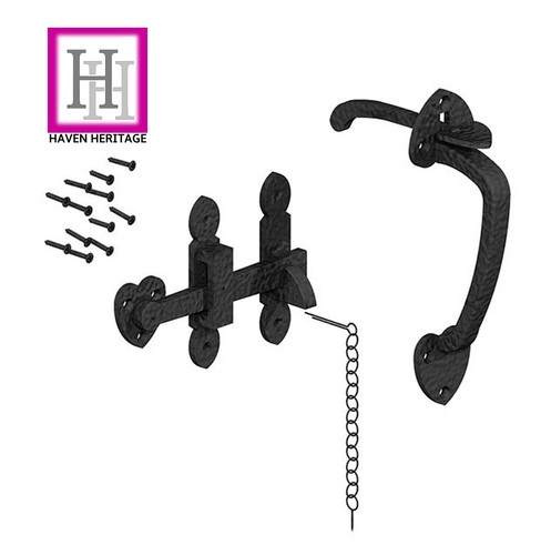 Thumb latch black - cast, iron