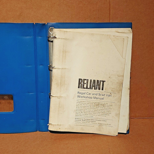 Reliant regal workshop manual - regal,