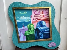 KRK Ryden Acrylic On Masonite Board Painting Mechanical Man Devo Atomic Age