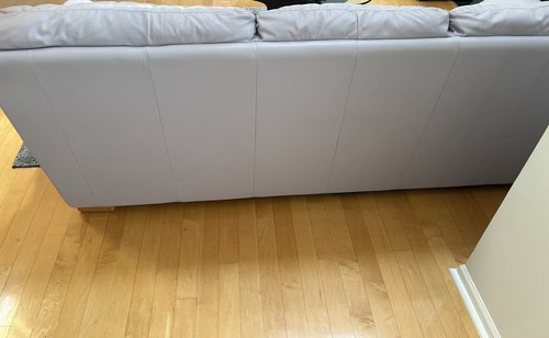 Light gray leather - gray, 3-seater