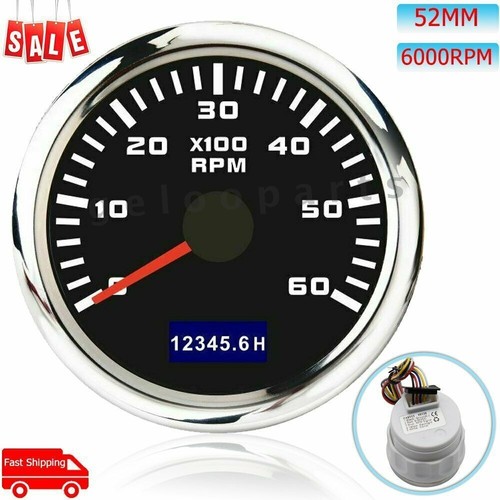 52mm tachometer 6000 rpm - 52mm,