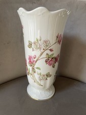 Aynsley Elizabeth Rose Bone China Vase Floral Design 8.5 Inch Height