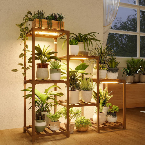 Plant stand with grow light - with,