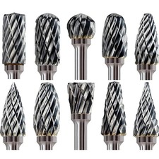 10Pcs Rotary Burr Bit Tungsten