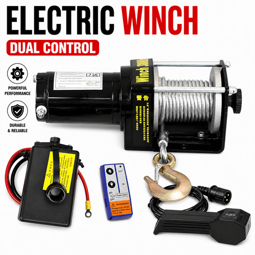 Electric winch 12v 3000lbs - winch,