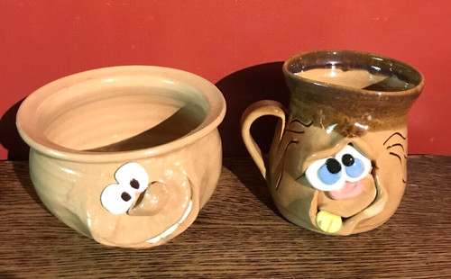 Pretty ugly pottery mug - ugly,
