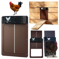 Automatic Chicken Coop Door Waterproof With Light Sensor Poultry Gate Hen House