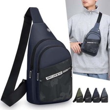 Men's Crossbody Bag Shoulder Sling Bag Waterproof Anti-theft Chest Bag Travel