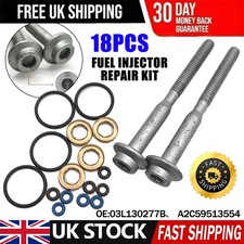 18PC Injector Clamp Bolt & Nozzle Seal Repair Kit For VW Audi Skoda SEAT 1.6 TDi