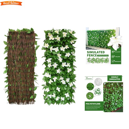 Expandable faux ivy privacy - faux,