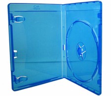 1 x Single BLUE Blu ray Case 14mm Spine New Empty Replacement Disk Cover New