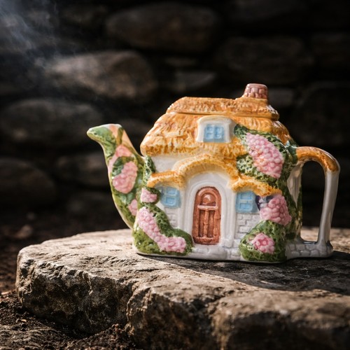 Vintage cottage ware teapot - cottage,