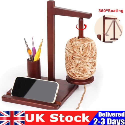 Wooden yarn holder rotatable - wooden,