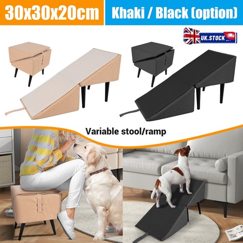 Dog step ramp w - dog, w/