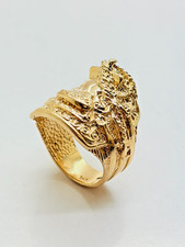 9ct Yellow Solid Gold Saddle Ring